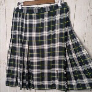 Vintage Plaid Pleated School Skirt Grunge Punk Academia Preppy Goth Lydia Deetz